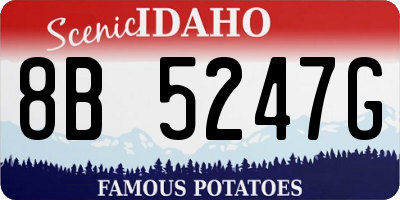 ID license plate 8B5247G