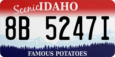 ID license plate 8B5247I