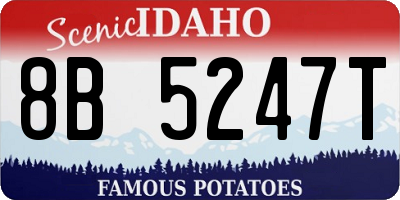 ID license plate 8B5247T
