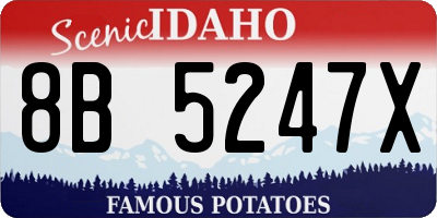 ID license plate 8B5247X