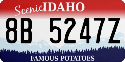 ID license plate 8B5247Z