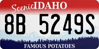 ID license plate 8B5249S