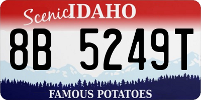 ID license plate 8B5249T