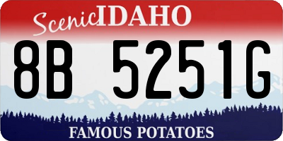 ID license plate 8B5251G