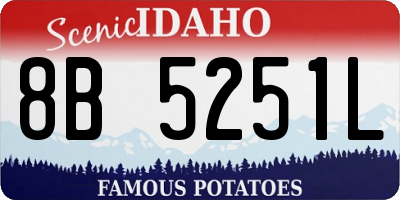 ID license plate 8B5251L