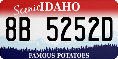 ID license plate 8B5252D