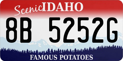 ID license plate 8B5252G