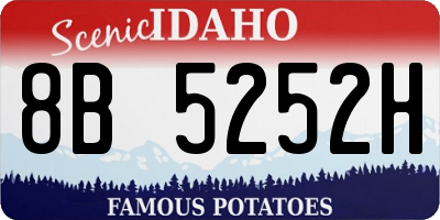 ID license plate 8B5252H