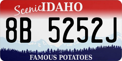 ID license plate 8B5252J