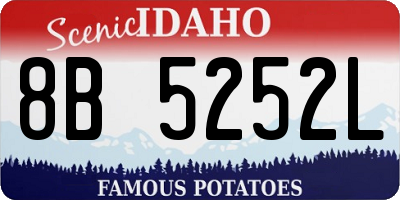 ID license plate 8B5252L