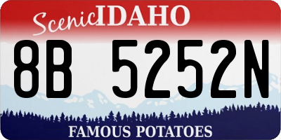 ID license plate 8B5252N