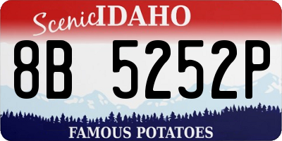 ID license plate 8B5252P