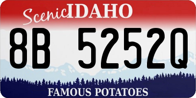 ID license plate 8B5252Q