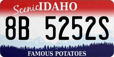 ID license plate 8B5252S