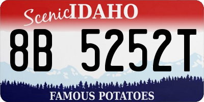 ID license plate 8B5252T