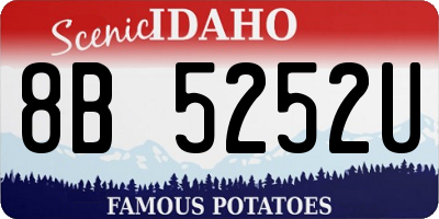 ID license plate 8B5252U