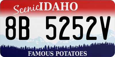 ID license plate 8B5252V