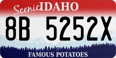 ID license plate 8B5252X