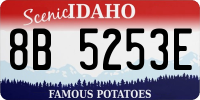 ID license plate 8B5253E