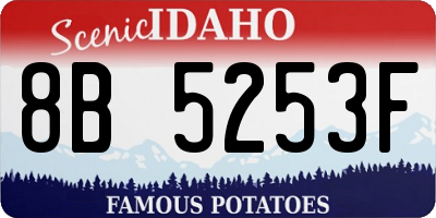 ID license plate 8B5253F