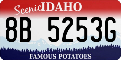 ID license plate 8B5253G