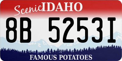 ID license plate 8B5253I
