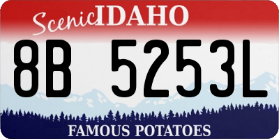 ID license plate 8B5253L