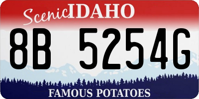 ID license plate 8B5254G