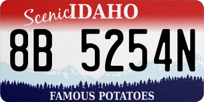 ID license plate 8B5254N