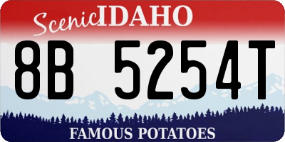 ID license plate 8B5254T