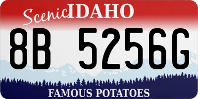 ID license plate 8B5256G