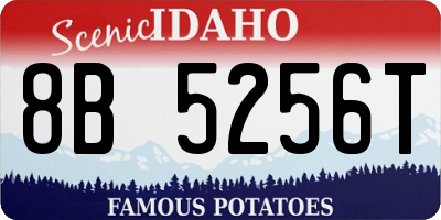 ID license plate 8B5256T