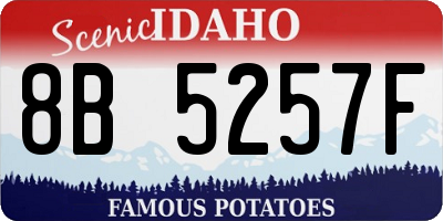 ID license plate 8B5257F