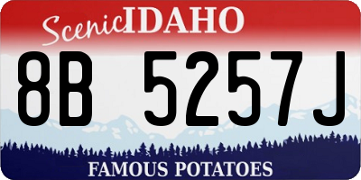 ID license plate 8B5257J