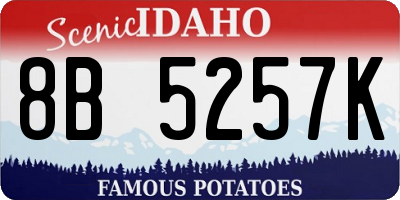ID license plate 8B5257K