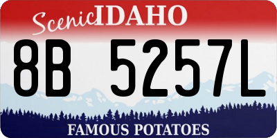 ID license plate 8B5257L