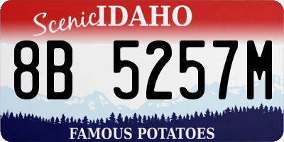 ID license plate 8B5257M