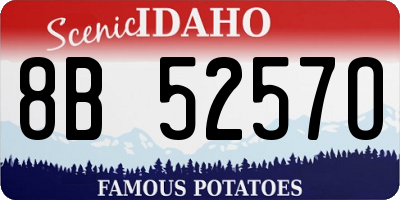 ID license plate 8B5257O