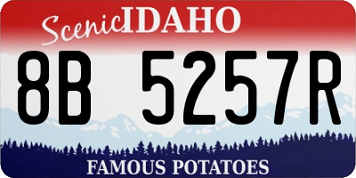 ID license plate 8B5257R