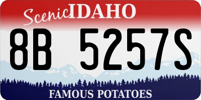 ID license plate 8B5257S