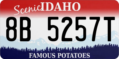 ID license plate 8B5257T