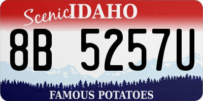 ID license plate 8B5257U