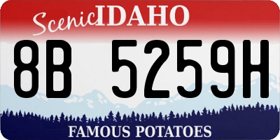 ID license plate 8B5259H