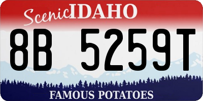 ID license plate 8B5259T