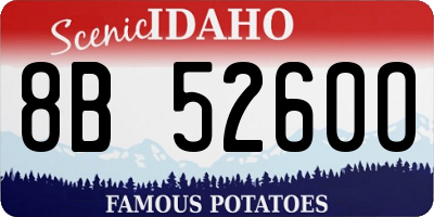 ID license plate 8B5260O