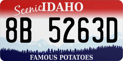 ID license plate 8B5263D