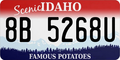 ID license plate 8B5268U