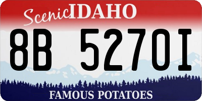 ID license plate 8B5270I