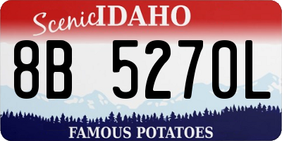 ID license plate 8B5270L