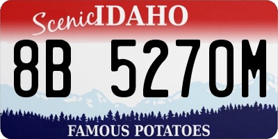 ID license plate 8B5270M